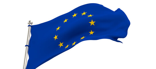 European union country flags flying on poles transparent image