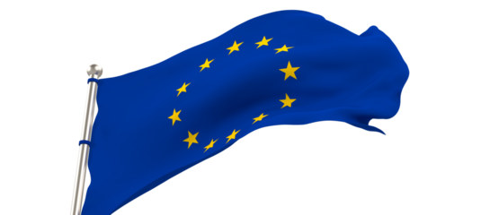 European union country flags flying on poles transparent image