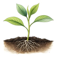 young plant in soil