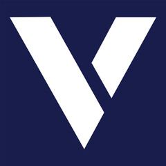 Letter v logo design with creative concept premium vector