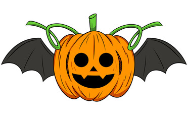 Halloween Spooky Bat Pumpkin