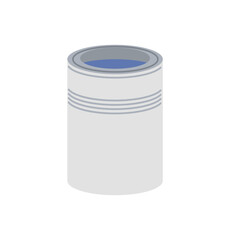 Modern cylindrical container with a lid used for storage and organization indoors