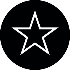 Fototapeta premium Star inside circle or star stamp flat icon