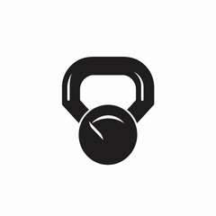 Bold and graphic kettlebell for fitness and strength workout design silhouette