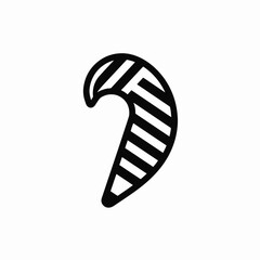 Striped abstract shape on a white background creative design silhouette