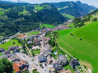 Touristic downtown of Santa Cristina Valgardena. South Tyrol, Italy