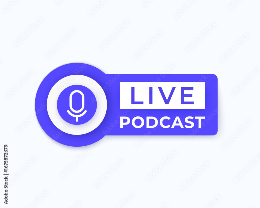 Poster podcast vector design for web and apps