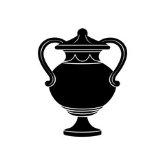 antique pot silhouette vintage vessel vector
