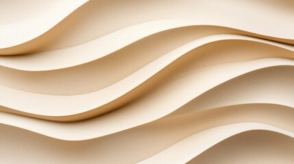 Matte clay surface texture with flowing organic waves in warm beige tones creating seamless natural background for eco-conscious web design applications