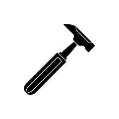 chisel icon silhouette vector isolated on white