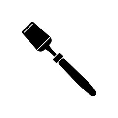 chisel silhouette carpentry tool vector icon