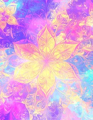 Abstract floral design with pastel colors