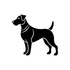 dog silhouette pet animal vector icon isolated