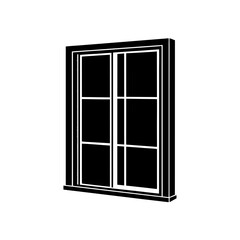 glass sliding door icon in simple style