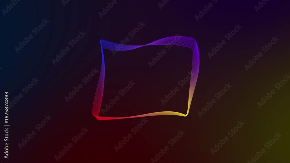 Aufkleber dynamic and vibrant abstract frame concept with a mesmerizing gradient of flowing neon light on a da