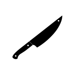 knife silhouette kitchen tool vector icon isolated