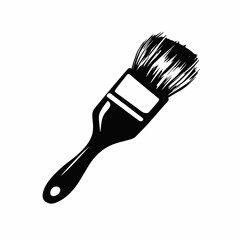 Minimalist painting tool illustration, creative artistic home improvement design silhouette