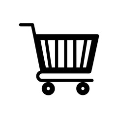shopping cart silhouette vector icon simple