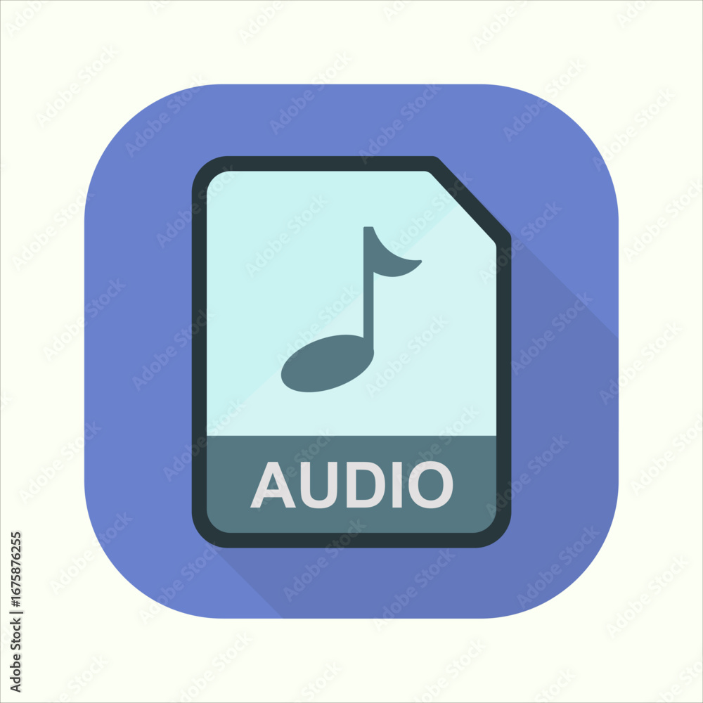 Poster illustration of a audio icon. icon related to design elements. suitable for web site, app, user inte