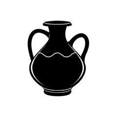 water pot silhouette traditional vessel vector