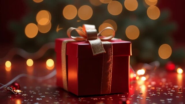 AI generated Christmas Gift Elegance in Festive Ambiance