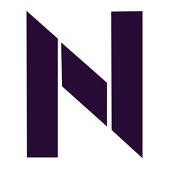Modern bold letter n logo design