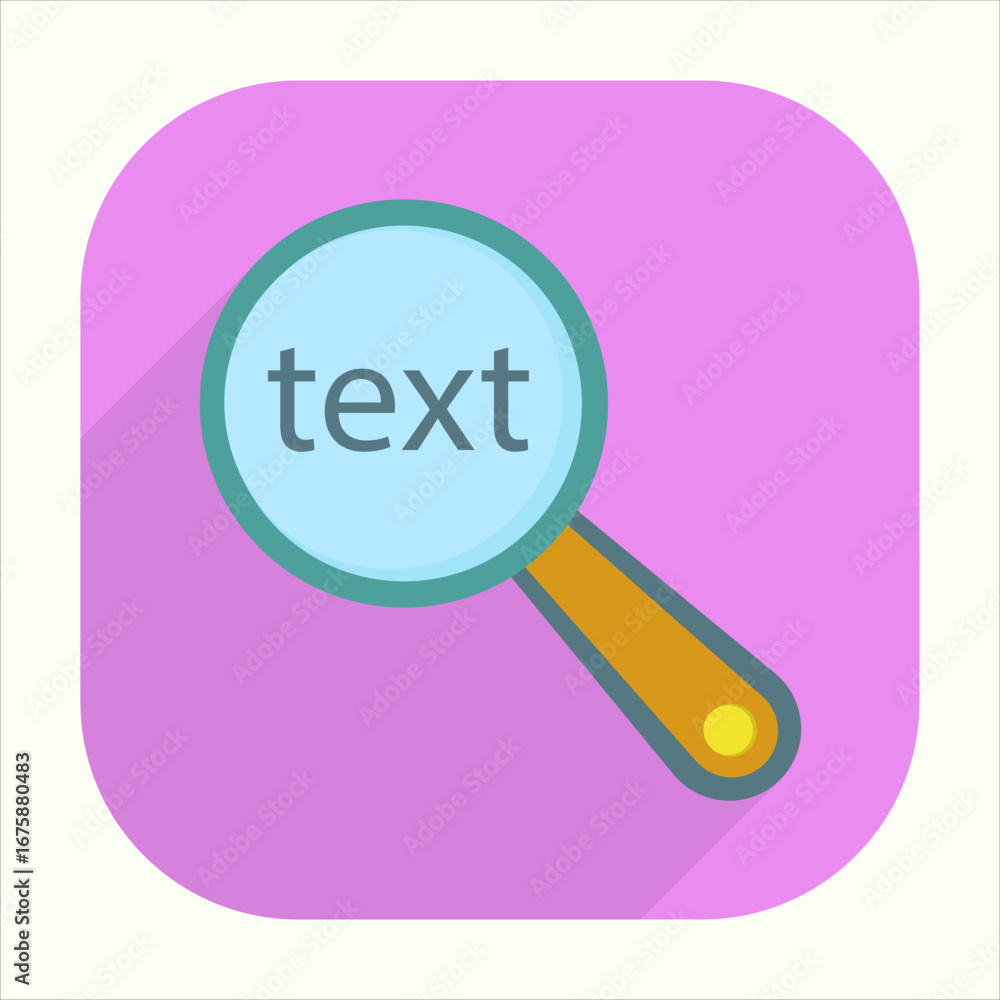 Aufkleber illustration of a search text web icon. icon related to design elements. suitable for web site, app,