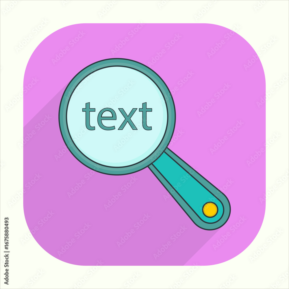 Aufkleber illustration of a search text web icon. icon related to design elements. suitable for web site, app,