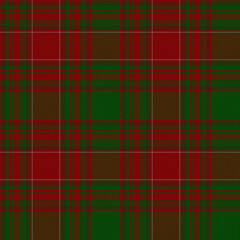 Red, White, Brown, Green Tartan Weave Pattern - Tile