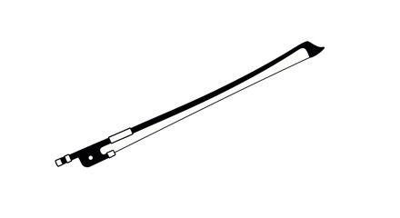 Elegant Violin Bow with Horsehair Strings and Ebony Frog.