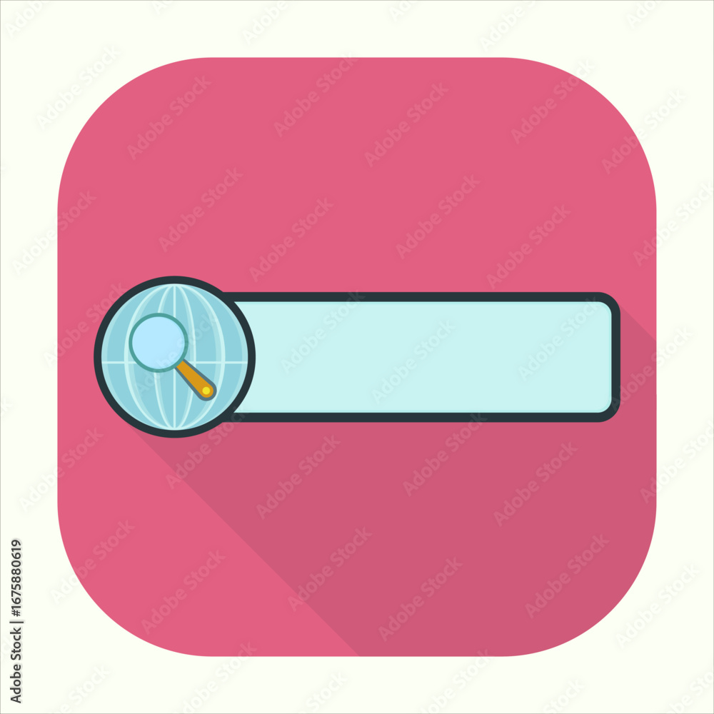 Poster illustration of a search engine icon. icon related to design elements. suitable for web site, app, u