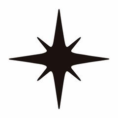 Obraz premium Eight pointed star with sharp edges, symmetrical and aesthetically pleasing design