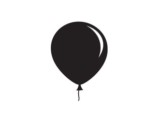 Obraz premium Stylish balloon solid silhouette stock icon for creative decorative themes