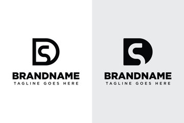 Letters SD DS Monogram Logo Set, suitable for any brand with SD or DS initials