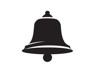 Modern bell silhouette vector design icon with bold minimal inspired style