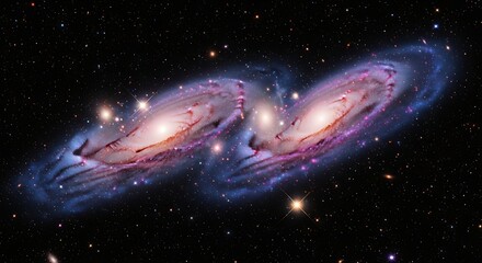 Interacting Galaxies - A Cosmic Dance of Gravity.