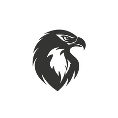 Fototapeta premium Striking eagle head illustration showcasing strong and bold bird of prey silhouette