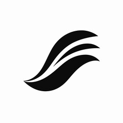 Fototapeta premium Abstract curved shapes present an artistic and modern water wave silhouette