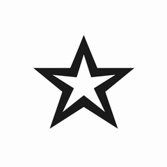 Obraz premium Bold five pointed star shines brightly in simple black silhouette