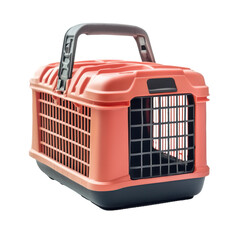Pet carrier isolated on transparent background
