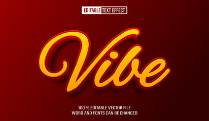 Fototapeta premium Vibe 3D Text Effect – Editable Style Template