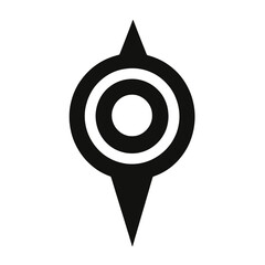 Abstract tribal design with concentric circles forms a striking vector silhouette