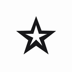 Obraz premium Elegant minimalist five pointed star with outlines creating a bold graphic silhouette