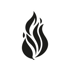 Graphic burning fiery flames of fire symbol emblem vector silhouette