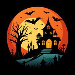 halloween background with pumpkin