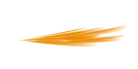 Orange glowing light trail. Orange line effect, winding light orange path, wave , curved energy vortex, futuristic background on a transparent background