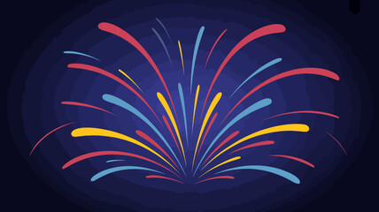 Celebratory Fireworks Display on a Deep Blue Background Illustrating Festive Occasions and Colorful Celebrations in Vibrant Style