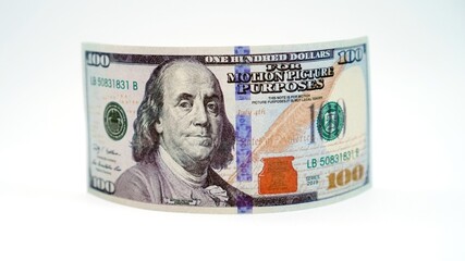 Banknote one dollar USA. One dollar bill