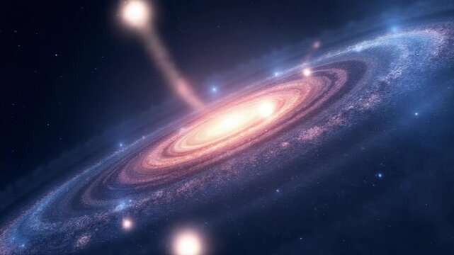 Abstract space galaxy with stars and constellations futuristic with glow effect, abstract background.