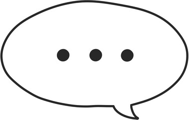 Hand-drawn style speech bubble illustration symbolizing dialogue and communication. Suitable for reports, presentations, and infographics.